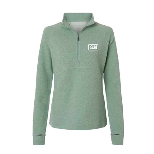 [Special Order] North End Women's Sage Green Spirit Textured 1/4-Zip